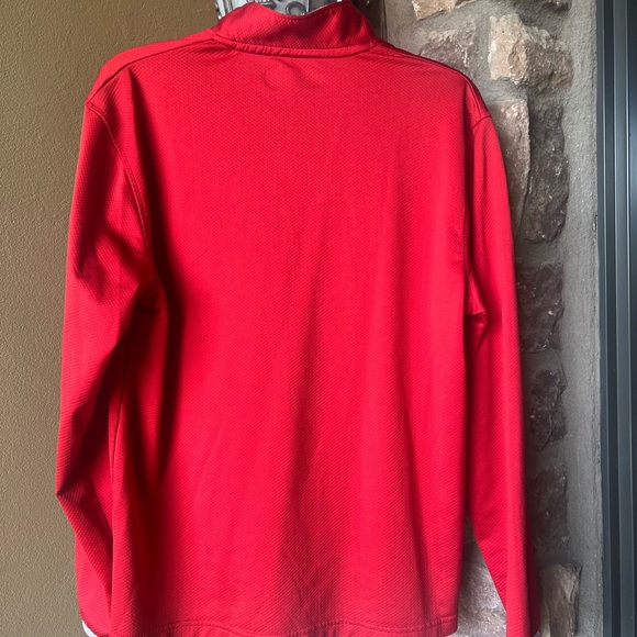 Adidas Red Quarter-Zip Pullover- Nebraska Cornhusker’s 🌽 Sz: Medium - Picture 3 of 3